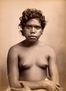 Australia: an Aboriginal woman, c1880s. Creator: Henry King