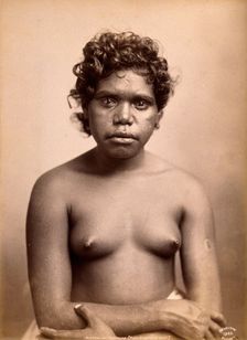 Australia: an Aboriginal woman, c1880s. Creator: Henry King