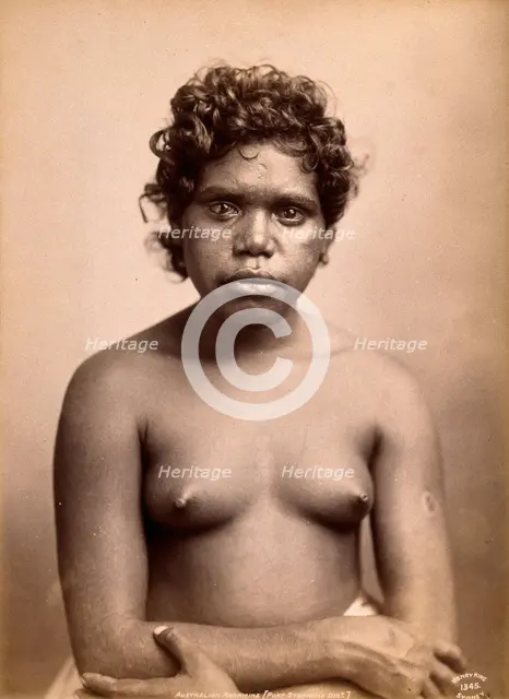 Australia: an Aboriginal woman, c1880s. Creator: Henry King.
