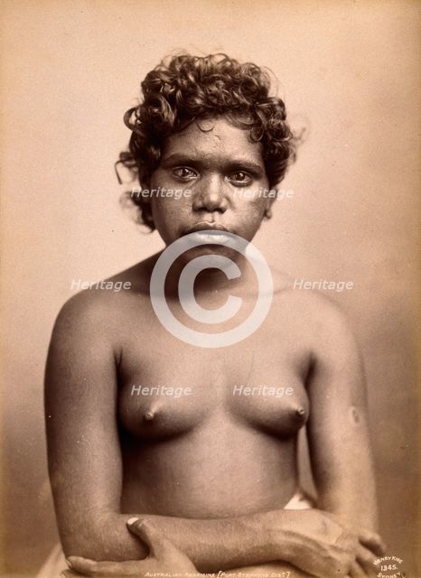Australia: an Aboriginal woman, c1880s. Creator: Henry King.