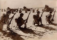 Australian troops wait to attack Bardia, May 1941