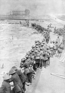 Australian troops the day before of the Battle of Messines, Belgium, 6 June 1917