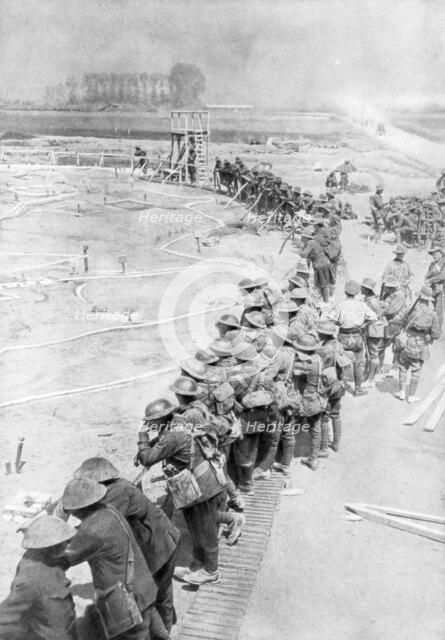 Australian troops the day before of the Battle of Messines, Belgium, 6 June 1917. Artist: Unknown