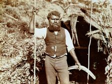 Australian aborigine with a boomerang, c1860s. Creator: Unknown