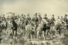 Australian Bushmen on the March 1901. Creator: Allan Stewart