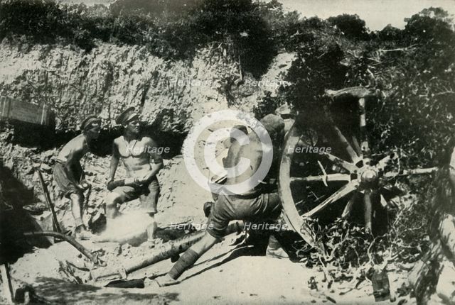 'Australian Gunners on the Gallipoli Peninsula', (1919). Creator: Unknown.