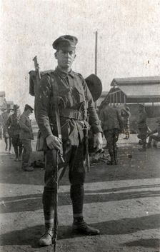 Australian soldier, either at Zeitoun or at Aerodrome, Egypt, 1916. Creator: Unknown