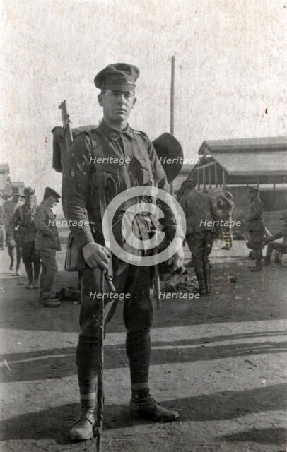 Australian soldier, either at Zeitoun or at Aerodrome, Egypt, 1916. Creator: Unknown.