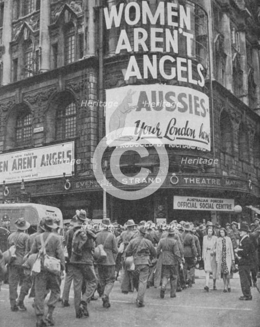 Australian soldiers on a few days' leave in London', 1940, (1940). Artist: Unknown.