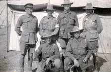 Australians in front of tent, Tel-el-Kebir. Egypt, 1916. Creator: Unknown