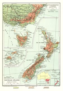 Australie Meridionale et Tasmanie. Iles Fidji ou Viti. Nouvelle- Zelande; Les Terres Du..., 1914. Creator: Unknown
