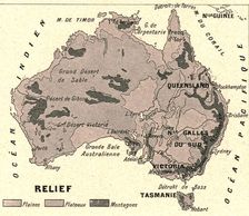 'Australie Relief; Les Terres Du Pacifique 1914. Creator: Unknown