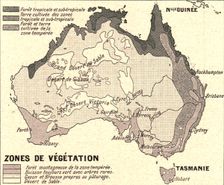 'Australie Zones de Vegetation; Les Terres Du Pacifique 1914. Creator: Unknown