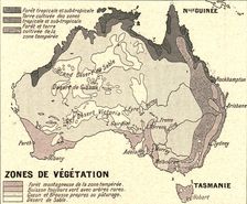 'Australie Zones de Vegetation; Les Terres Du Pacifique 1914. Creator: Unknown