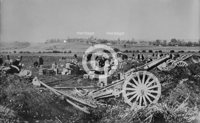 Austrian 15 cm. gun in action, between c1910 and c1915. Creator: Bain News Service.