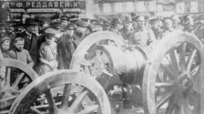 Austrian 24 cm. mortar captured by Russians, between 1914 and c1915. Creator: Bain News Service