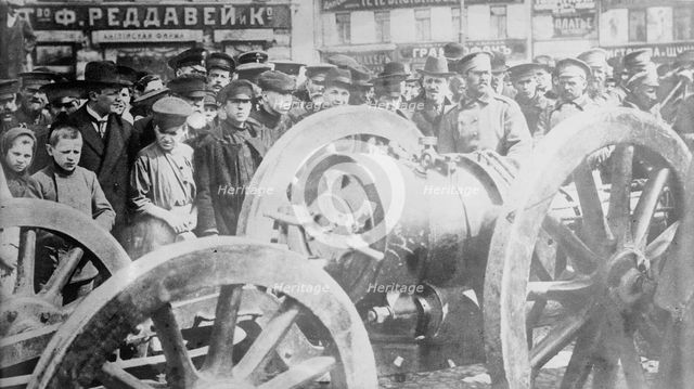 Austrian 24 cm. mortar captured by Russians, between 1914 and c1915. Creator: Bain News Service.