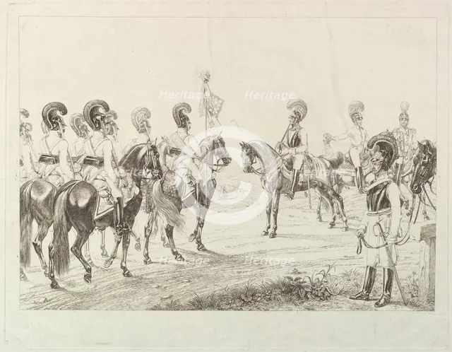 Austrian Cuirassiers, early 19th century. Creator: Johann Christian Erhard.