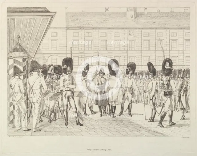 Austrian Grenadiers, early 19th century. Creator: Johann Christian Erhard.
