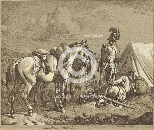 Austrian Dragoons, 1816. Creator: Johann Adam Klein.