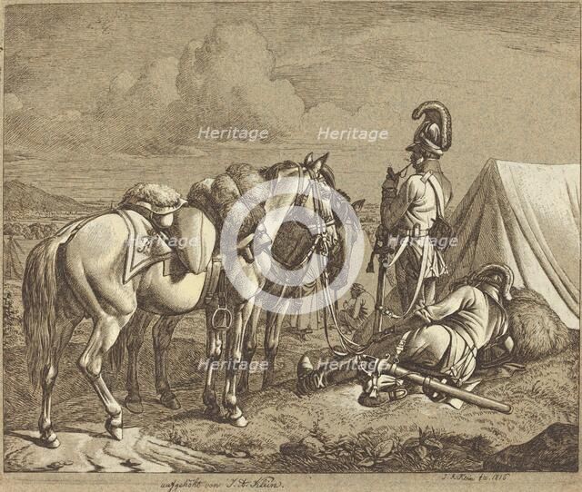 Austrian Dragoons, 1816. Creator: Johann Adam Klein.
