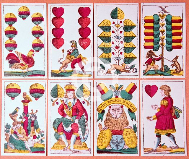 Austrian fortune-telling cards. Artist: Unknown