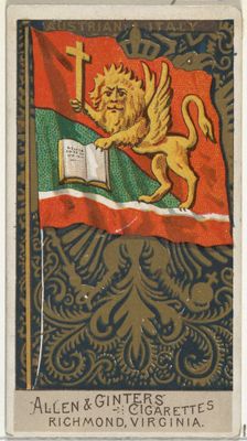Austrian Italy, from Flags of All Nations, Series 2 (N10) for Allen & Ginter Cigarettes Br..., 1890. Creator: Allen & Ginter