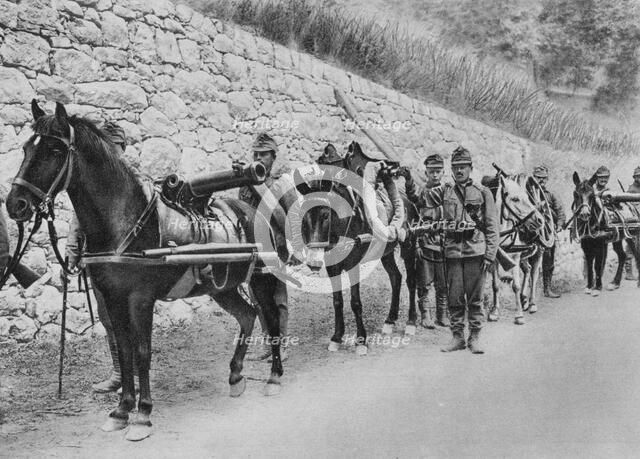 Austrian soldiers, Austro-Italian war, Battle of the Isonzo, World War I, 1915. Artist: Unknown