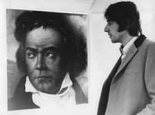 Austrian pop singer and composer Udo Jürgens at the Beethoven exhibition, Bonn, Germany, 1970