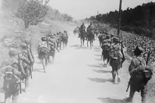 Austrians leaving front, between c1915 and c1920. Creator: Bain News Service