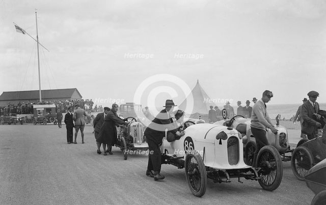 Austro-Daimler and GN Kim II of Archie Frazer-Nash, Southsea Speed Carnival, Hampshire, 1922. Artist: Bill Brunell.