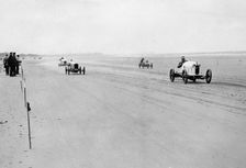 Austro Daimler Sascha, Malcolm Campbell 1922 Saltburn sands. Creator: Unknown