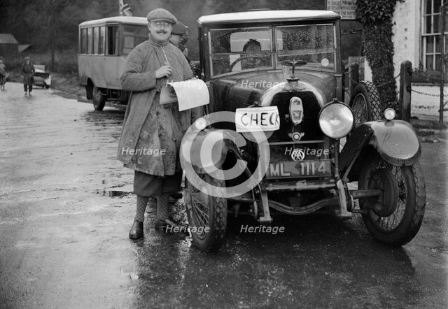 Austro-Daimler used as an official's car at the Inter-Varsity Trial, 1930. Artist: Bill Brunell.