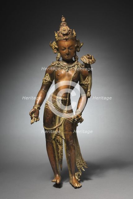 Avalokitesvara Padmapani: Bodhisattva of Mercy Bearing a Lotus, c. 1000s. Creator: Unknown.