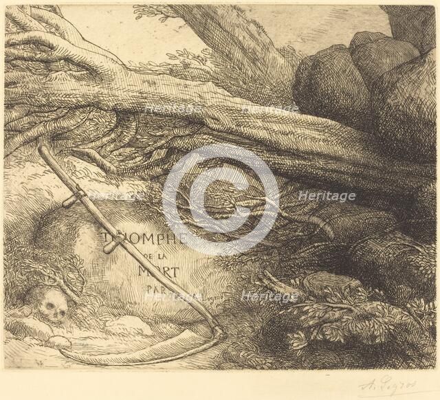 Avalanche: Frontispiece for Triumph of Death (L'avalanche: Frontispice du Triomphe dela mort. Creator: Alphonse Legros.