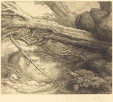 Avalanche: Frontispiece for Triumph of Death (L'avalanche: Frontispice du Triomphe dela mort. Creator: Alphonse Legros