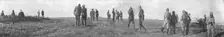 Avant la prise de Monastir : le general Sarrail et son etat-major a la cote 629, pres..., 1916. Creator: Unknown