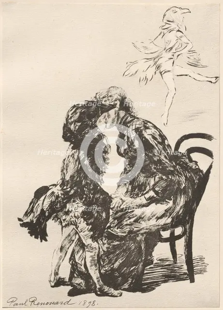 Avant Le Ballet, 1898. Creator: Charles Paul Renouard (French, 1845-1924); Imprimerie Champenois.