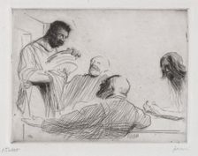 Avant le repas à Emmaus. Creator: Jean Louis Forain (French, 1852-1931)