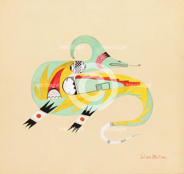 Avanyu, ca. 1923. Creator: Julian Martinez.