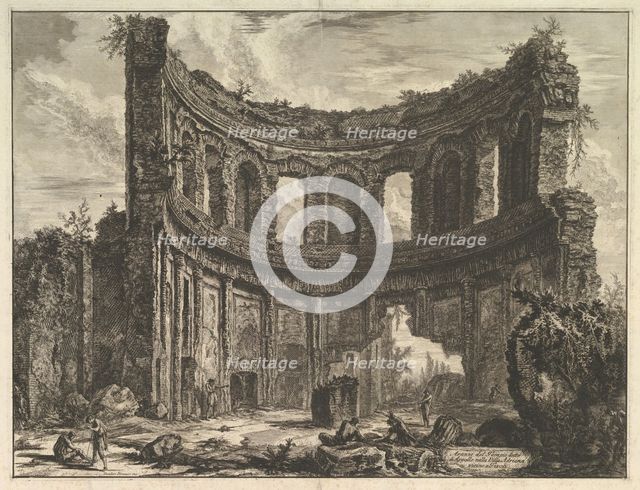 Avanzi del Tempio detto di Apollo nella Villa Adriana vicino a Tivoli (Hadrian's Villa..., ca. 1768. Creator: Giovanni Battista Piranesi.