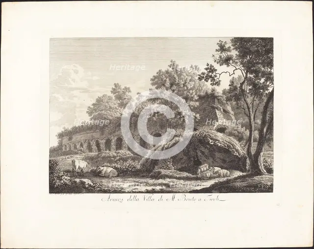 Avanzi della Villa di M. Bruto a Tivoli, 1794. Creator: Albert Christoph Dies.
