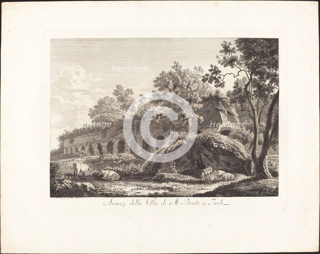 Avanzi della Villa di M. Bruto a Tivoli, 1794. Creator: Albert Christoph Dies.