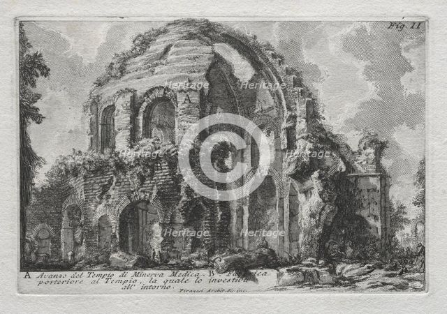 Avanzo del Tempio di Minerva Medica. Creator: Giovanni Battista Piranesi (Italian, 1720-1778).