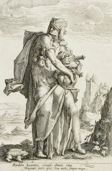 Avarice, c1587. Creator: Jacob Matham