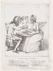 Avaricious Lovers, August 1, 1797., August 1, 1797. Creator: Thomas Rowlandson