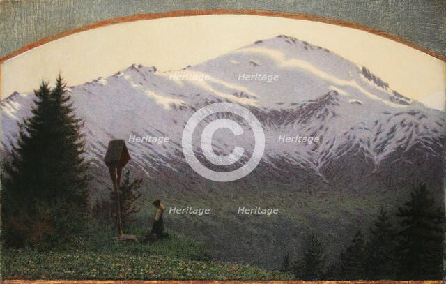 Ave Maria della sera, 1910. Creator: Morbelli, Angelo (1853-1919).