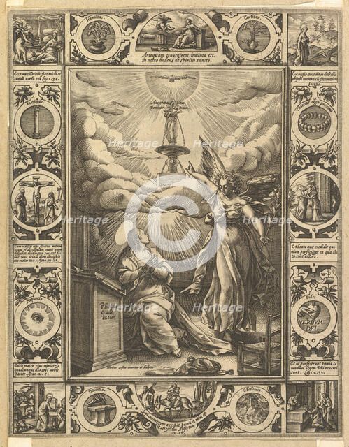 Ave Maria, from Allegorical Scenes on the Life of Christ, from Christian and Profane Allegories. Creator: Hendrik Goltzius.