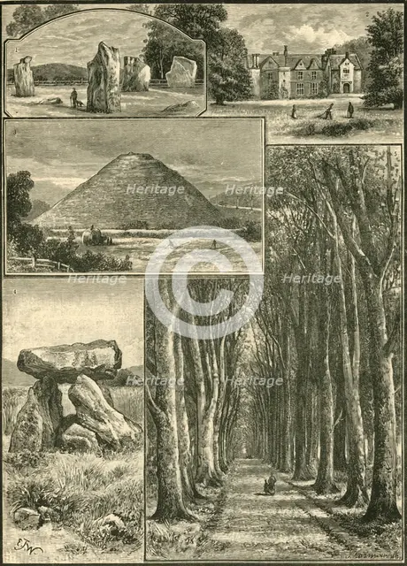 'Avebury. Littlecote. Silbury. Devil's Den. Grand Avenue.', 1898. Creator: Unknown.
