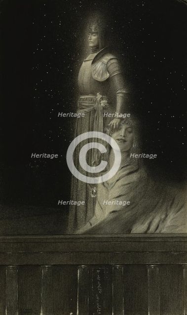 Avec Verhaeren: Un Ange (With Verhaeren: An Angel), 1889. Creator: Khnopff, Fernand (1858-1921).